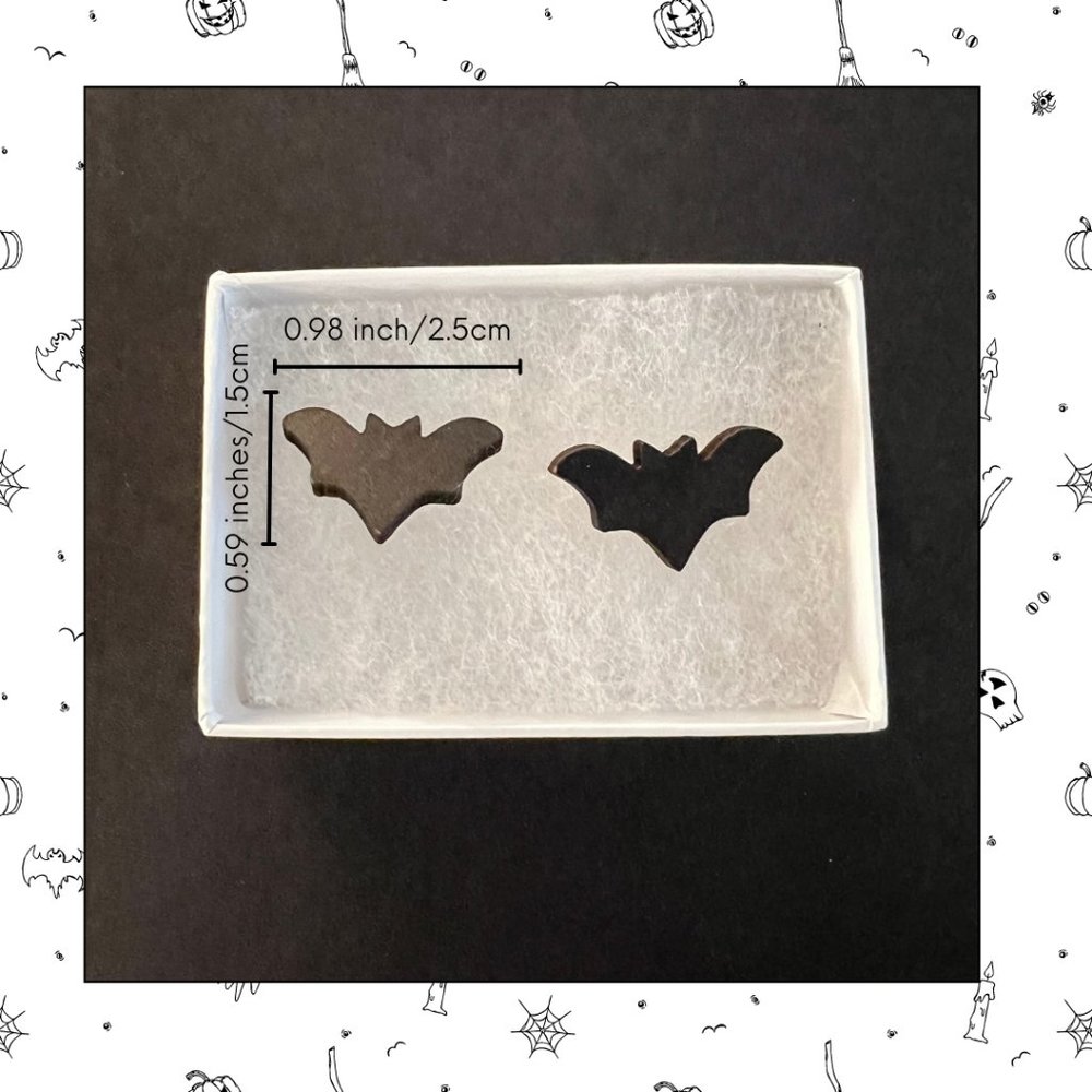 NWOT Wooden Bat Post Earrings